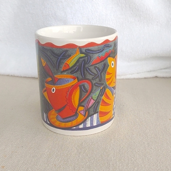Renee Flower Cat Mug - Picture 2 of 7